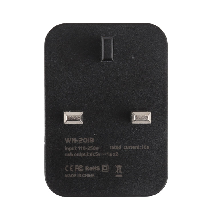 WN-2018 Double chargeur de voyage USB Adaptateur secteur Prise UK Plug