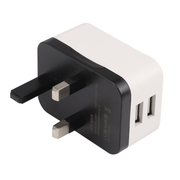 WN-2018 Double chargeur de voyage USB Adaptateur secteur Prise UK Plug