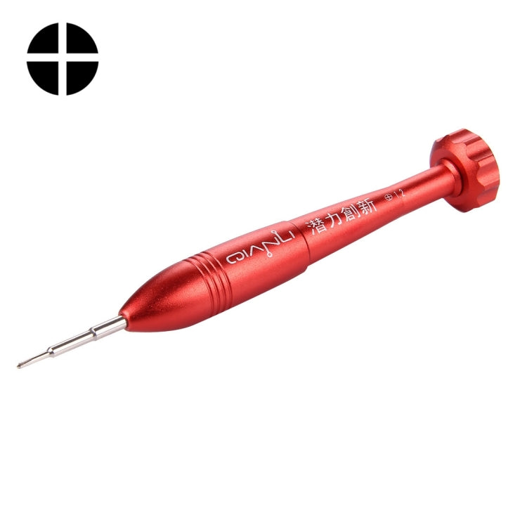 Herramienta de Reparación Profesional Herramienta abierta Destornillador de Metal con Enchufe de punta cruzada de 1.2 x 25 mm (Rojo)