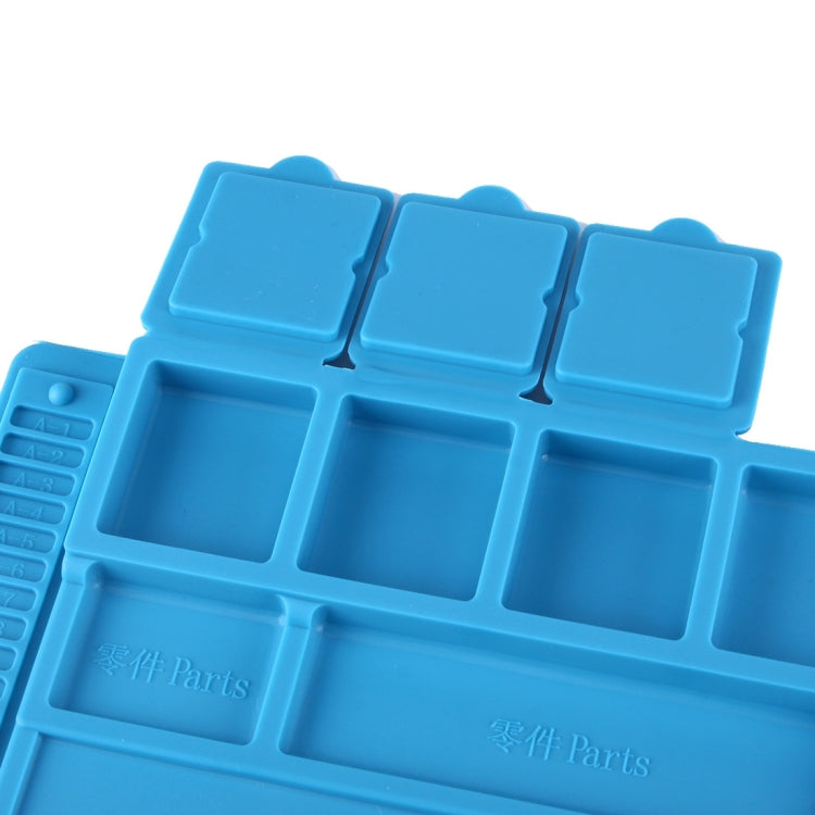 Maintenance Platform Anti-Static Anti-Slip High Temperature Heat Resistant Repair Insulation Pad Silicone Mats Size: 45cm x 30cm (Blue)