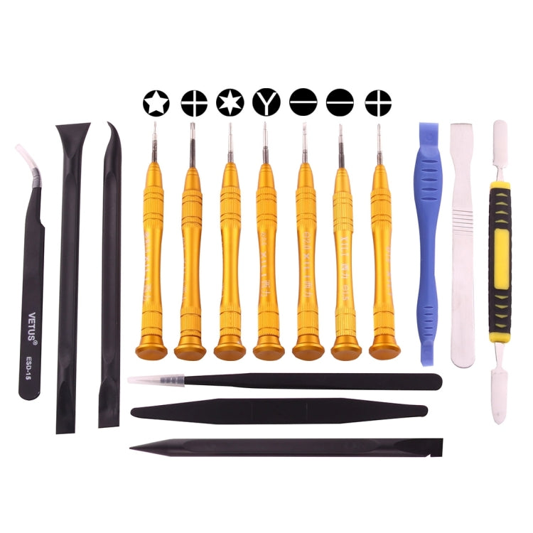 SW-1090-7 16 in 1 Multipurpose Professional Repair Tool Set with Carry Bag For iPhone Samsung Xiaomi and More Phones