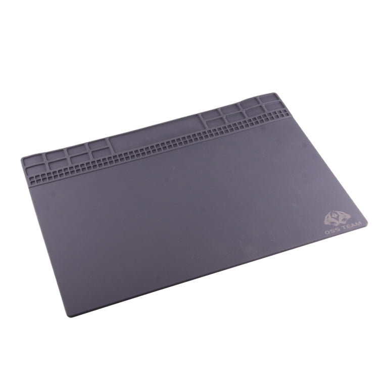 OSS Team Maintenance Platform Magnetic Repair Insulation Pad Anti-static High Temperature Heat Resistant Silicone Mats Size: 35 x 25cm (Grey)