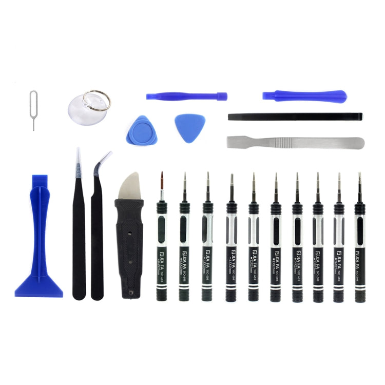 JF-8138 Kit d'outils de réparation de démontage en plastique et en métal disponible pour divers modèles 22 en 1