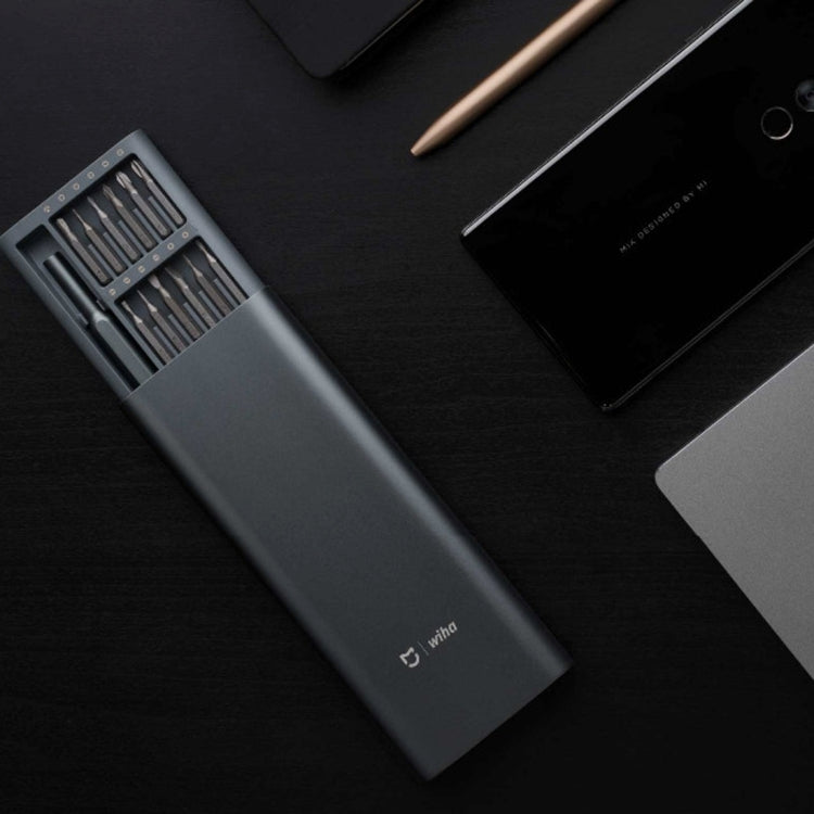 Original Xiaomi Mijia Wiha Kit de Destornilladores de uso diario 24 en 1 Brocas Magnéticas de Precisión Caja de Aluminio Juego de Destornilladores Mijia Wiha