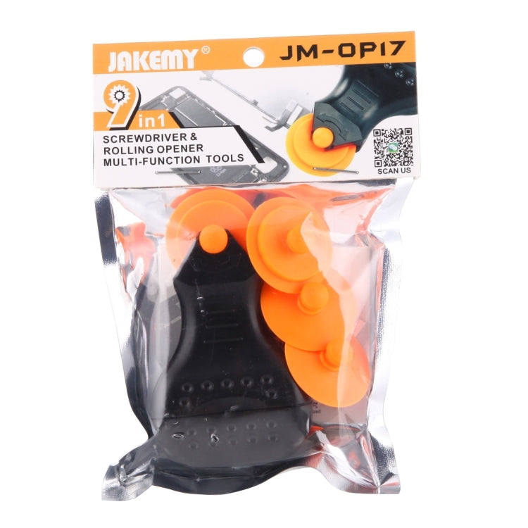 JAKEMY JM-OP17 9 en 1 Destornillador y abridor de rodillos Herramienta multifuncional