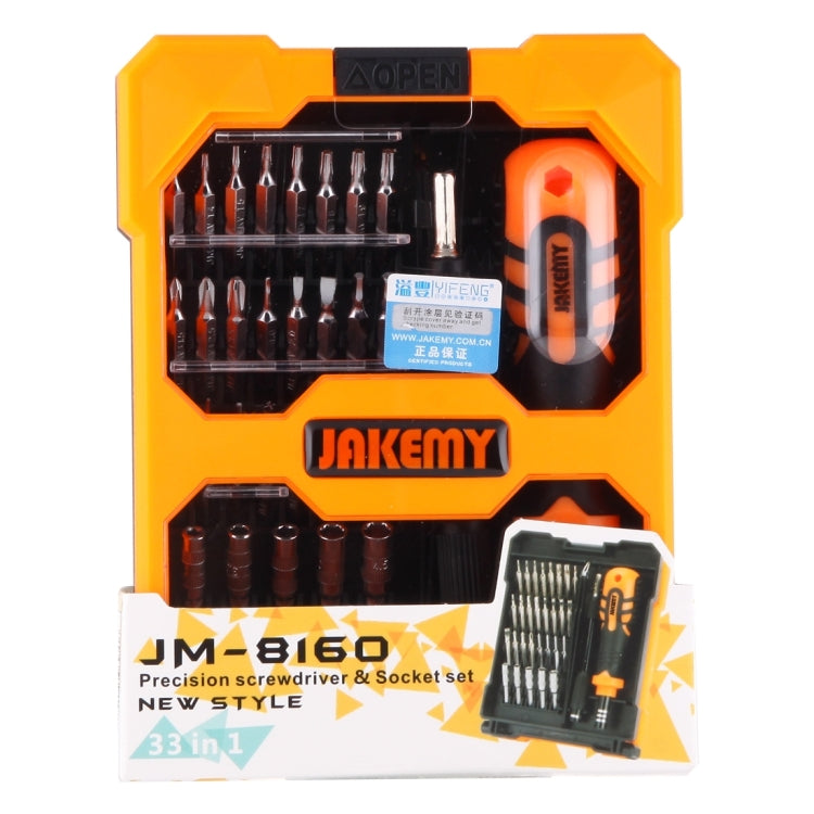JAKEMY JM-8160 33 en 1 Juego de llaves de vaso y Destornilladores de Precisión multifuncionales Profesionales