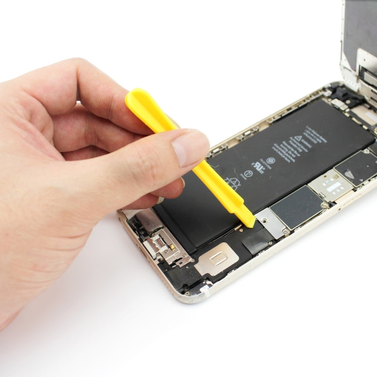 10 outils de réparation de téléphone portable Spudgers (5 pièces rondes + 5 pièces carrées) (jaune)