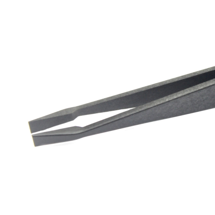 Pinzas de punta recta de fibra de carbono antiestática JF-S14 (Negras)