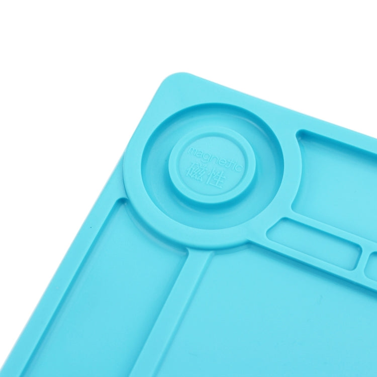 Plate-forme de maintenance Tapis d'isolation en silicone résistant à la chaleur et à haute température Taille : 34,8 cm x 25 cm (Bleu)