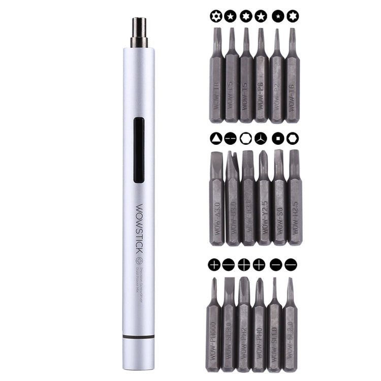 Wowstick 19 en 1 Kits de tournevis à crayon à main intelligents à double puissance outil de réparation de précision pour téléphones et tablettes