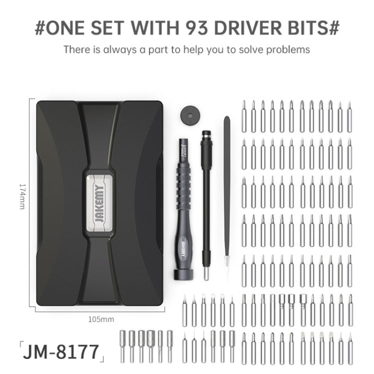 JAKEMY JM-8177 106 in 1 Screwdriver Bit Head Extension Rod Multifunctional Combination Repair Tool Set