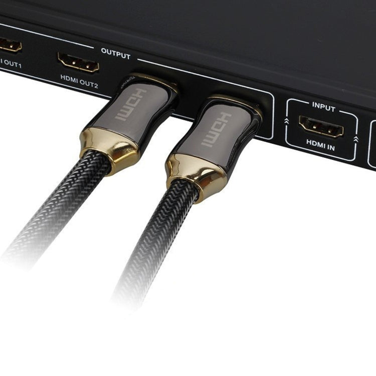 1m cuerpo metálico HDMI 2.0 de alta velocidad HDMI 19 pines Macho a HDMI 19 pines Cable Conector Macho