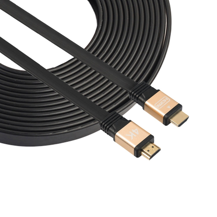 3m HDMI 2.0 (4K) 30AWG de alta velocidad 18Gbps Conectores chapados en Oro HDMI Macho a HDMI Macho Cable plano (dorado)