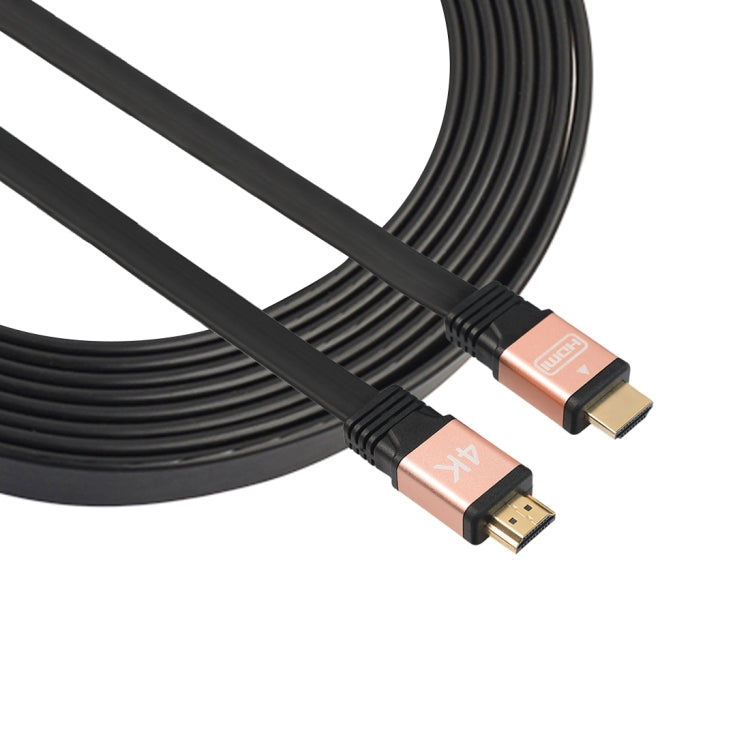 1.5m HDMI 2.0 (4K) 30AWG High Speed ​​18Gbps Gold Plated Connectors HDMI Male to HDMI Male Flat Cable (Rose Gold)