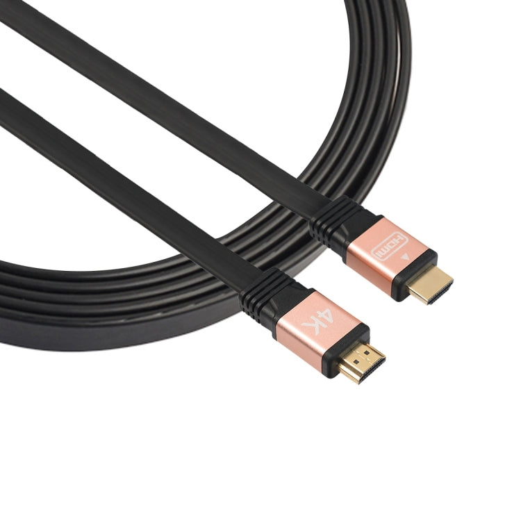 1m HDMI 2.0 (4K) 30AWG Connecteurs Plaqués Or Haute Vitesse 18Gbps HDMI Mâle vers HDMI Mâle Câble Plat (Or Rose)