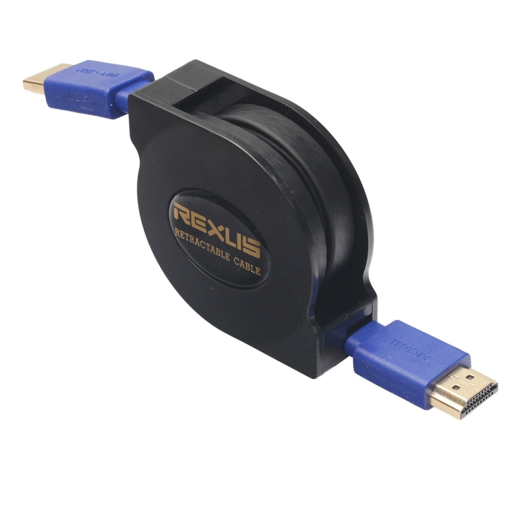 1m HDMI 1.4 (1080P) Conectores chapados en Oro HDMI Macho a HDMI Macho Cable plano retráctil (Negro)