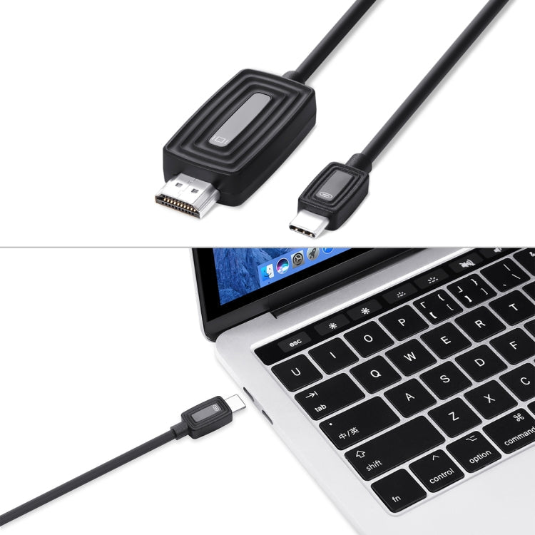 TY-04 2m USB-C / Type-C 3.1 a HDMI 4K con HDCP Compatible con MacBook Pro 2018 / 2017 iPad Pro / MacBook Air 2018 Chromebook Pixel Samsung S9 / S8 Dell XPS 13