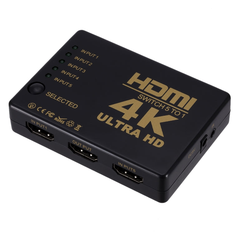 ZMT-968885 HDMI Switcher 5 in 1 out 4K*2K HD Video Switcher with Remote Control