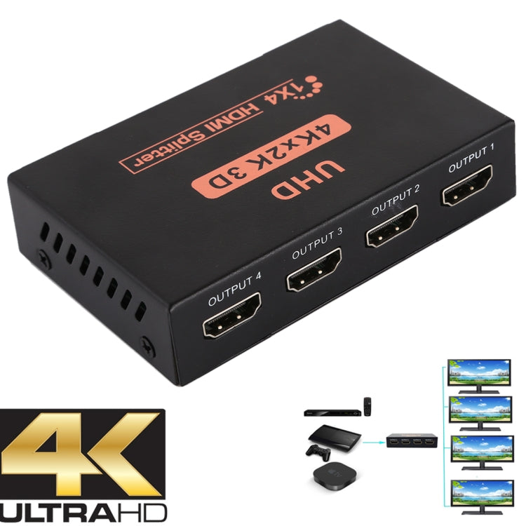 Divisor HDMI CY10 UHD 4K x 2K 3D 1 x 4 (Negro)