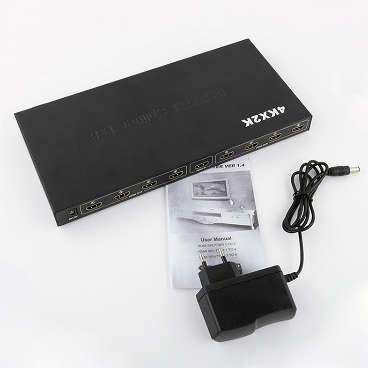 Répartiteur HDMI 1 x 8 Full HD 1080P avec prise en charge du commutateur 3D et 4K x 2K