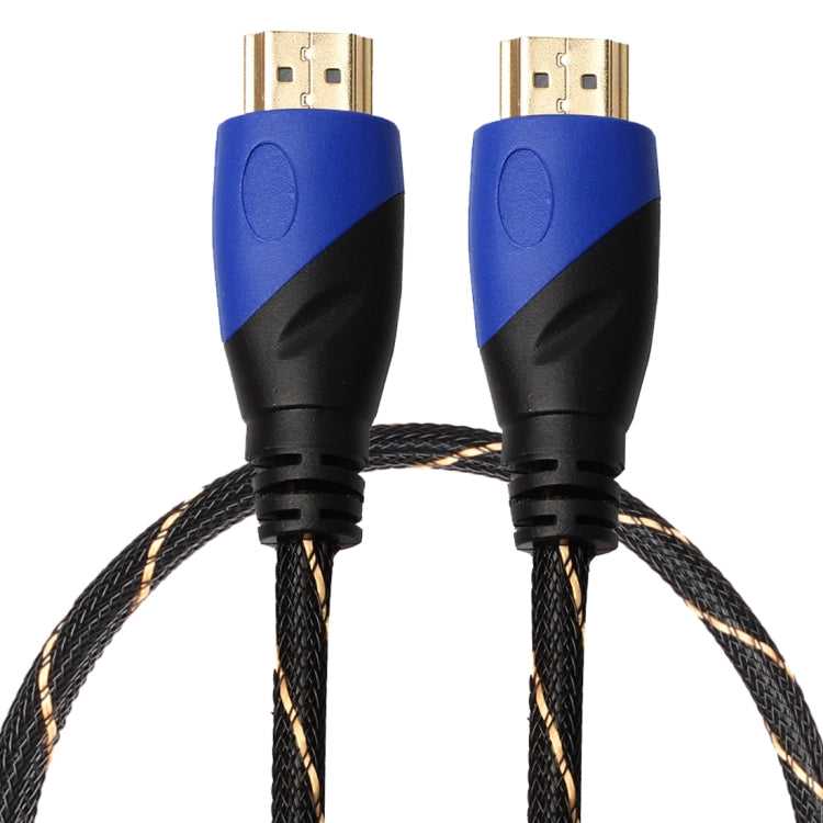 0,5 m HDMI 1.4 Version 1080P Fabric Net Line Blue Black Head HDMI-Stecker auf HDMI-Stecker Audio-Video-Anschluss-Adapterkabel