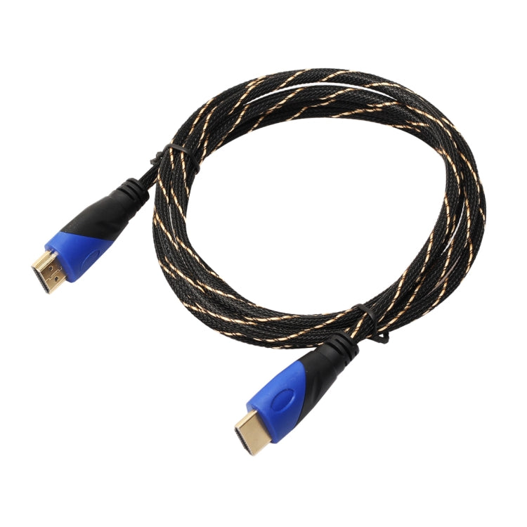 1.8m HDMI 1.4 Versión 1080P Tejido Net Line Azul Black Head HDMI Macho a HDMI Macho Audio Video Conector Adaptador Cable