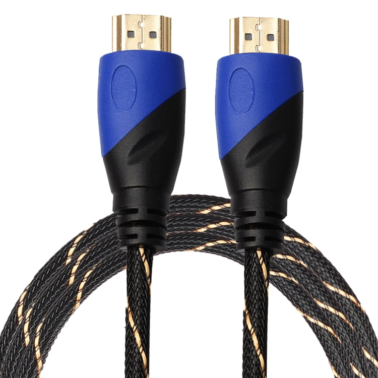 1,8 m HDMI 1.4 Version 1080P Fabric Net Line Blue Black Head HDMI-Stecker auf HDMI-Stecker Audio-Video-Anschluss-Adapterkabel