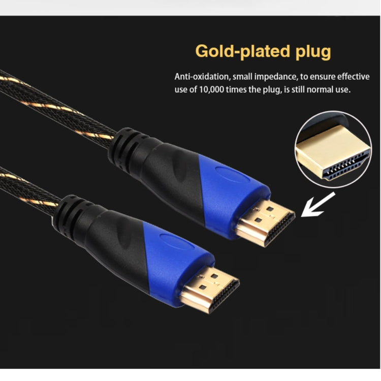 5m HDMI 1.4 Version 1080P Fabric Net Line Blue Black Head HDMI Male to HDMI Male Audio Video Connector Adapter Cable