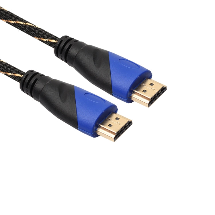 3m HDMI 1.4 Version 1080P Tissu Net Line Bleu Noir Tête HDMI Mâle vers HDMI Mâle Câble de Connecteur Audio Vidéo avec Mini HDMI et Micro HDMI et HDMI 3 en 1 Adaptateur Ensemble