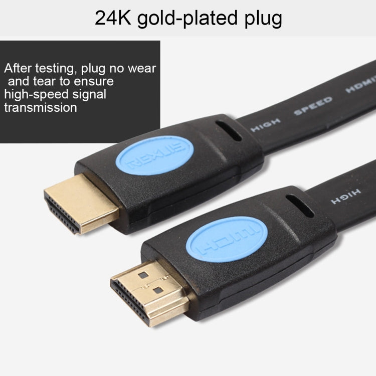 10 m HDMI 2.0 Version 4K HD Noodle Line Vergoldeter Kopf HDMI-Stecker auf HDMI-Stecker Audio-Video-Anschluss-Adapterkabel