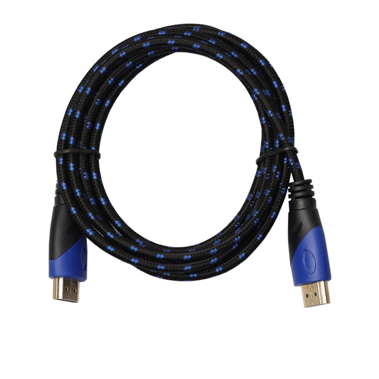 1.8m HDMI 1.4 Versión 1080P Nylon Tejido Línea Azul Negro Cabeza HDMI Macho a HDMI Macho Audio Video Conector Adaptador Cable