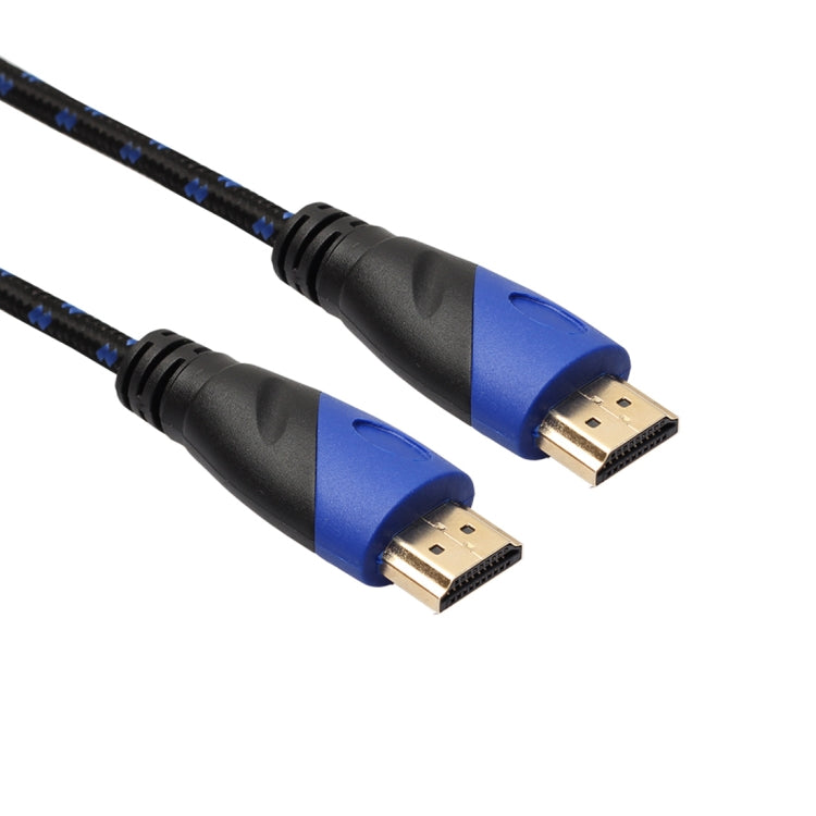 5m HDMI 1.4 Version 1080P Nylon tissé ligne bleu noir tête HDMI mâle vers HDMI mâle connecteur Audio vidéo câble adaptateur