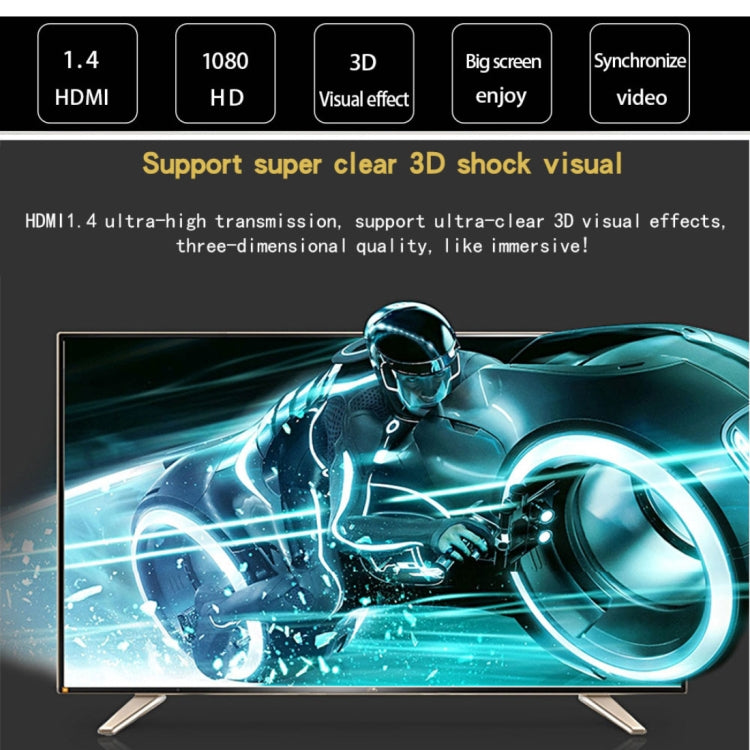 1m HDMI 1.4 Version 1080P Aluminum Alloy Shell Line Head HDMI Male to HDMI Male Audio Video Connector Adapter Cable