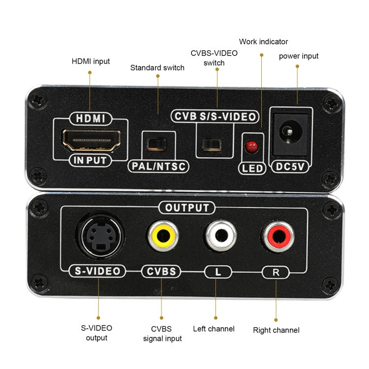 Convertidor NK-H12 4K HDMI a CVBS y S-Video