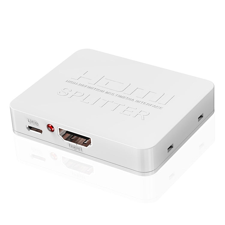 Mini divisor de amplificador HDMI 1x2 compatible con 3D y 4K x 2K (Blanco)