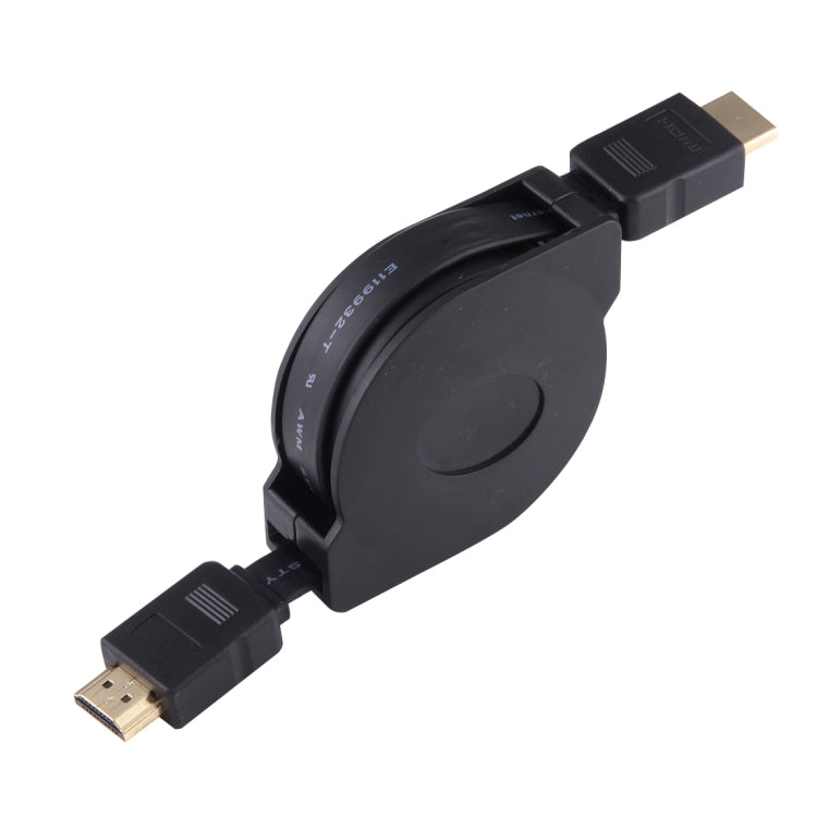 1m HDMI Male to HDMI Male Retractable Audio Video Connector Adapter Cable with Mini HDMI and Micro HDMI Adapters For HDTV Monitor and Projector and PC and Cameras and Tablets and Smartphones