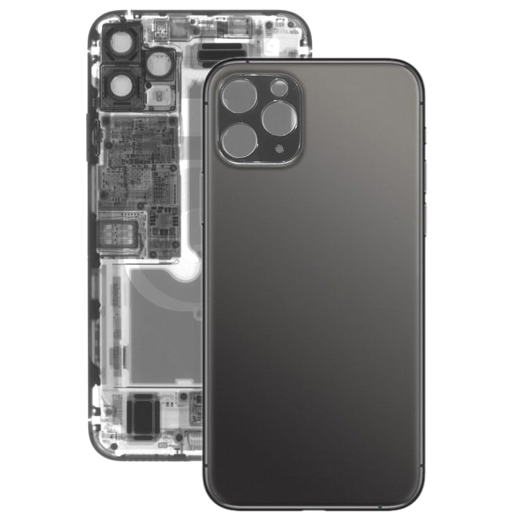 Panneau de verre du couvercle de la batterie arrière pour iPhone 11 Pro (noir)