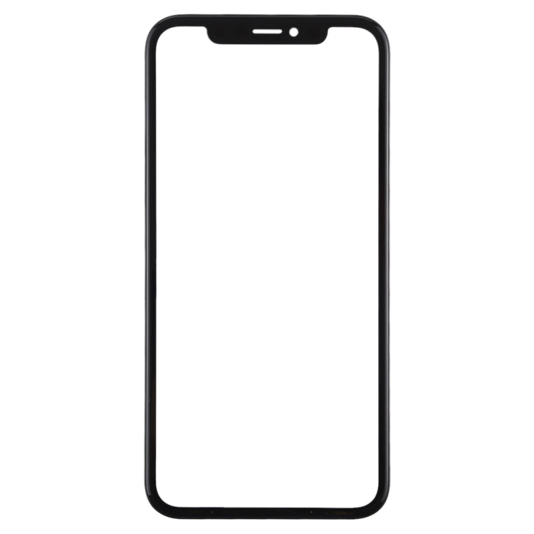 Front Screen Outer Glass Lens with Frame and Transparent OCA Adhesive for iPhone 11 (Black)