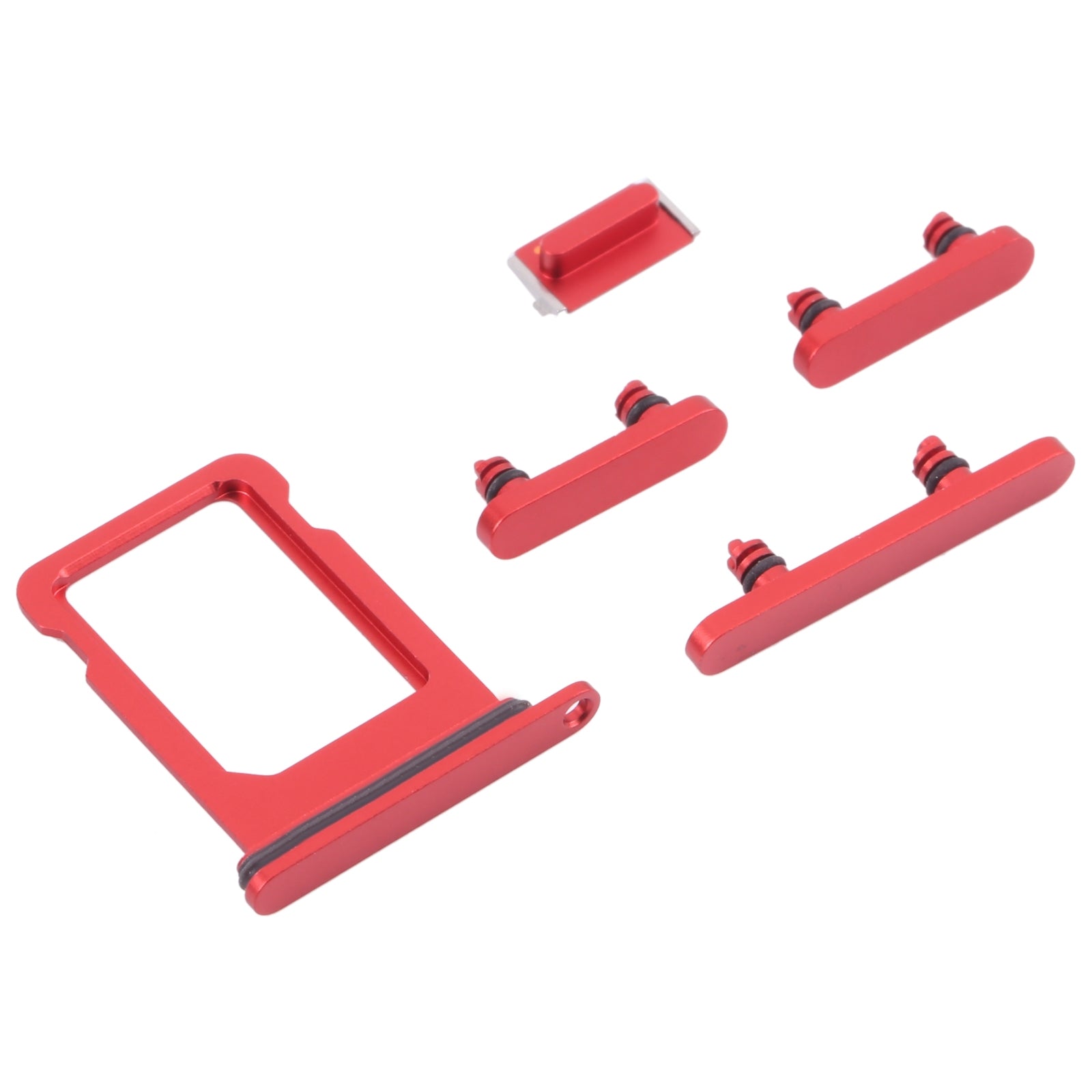 Botones Exteriores Completos + Porta SIM Apple iPhone 13 Mini Rojo
