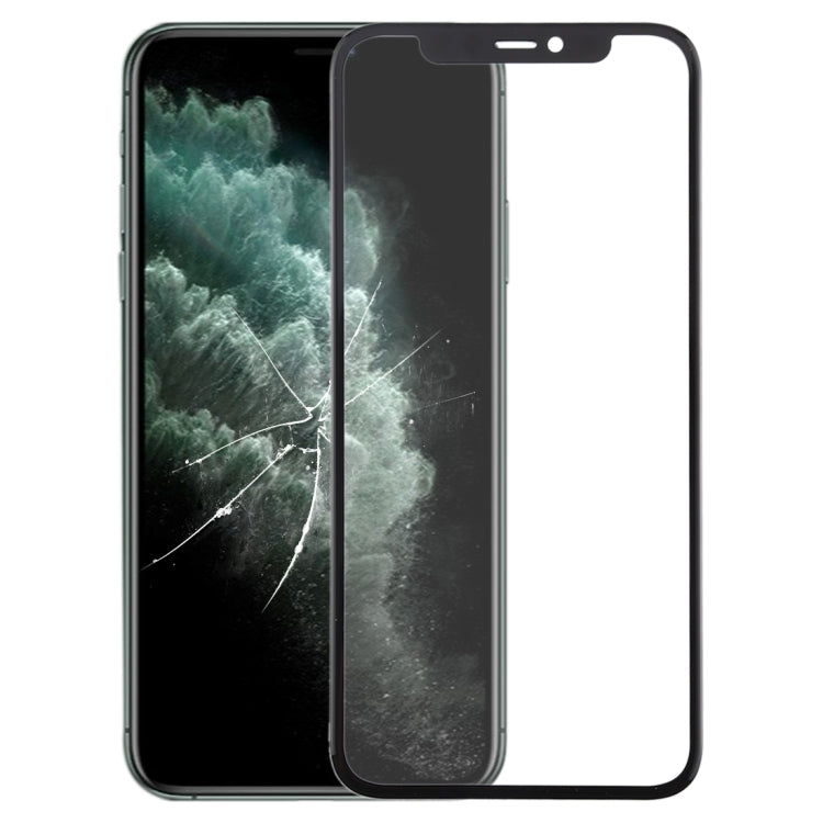 Front Screen Outer Glass Lens + Transparent OCA Adhesive for iPhone 11 Pro (Black)