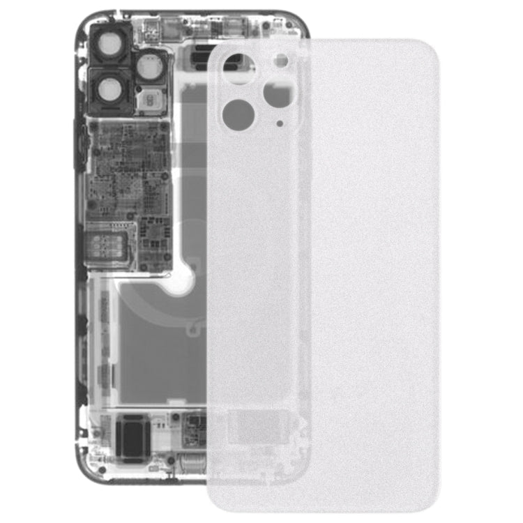 Couvercle de batterie en verre dépoli transparent pour iPhone 11 Pro Max (transparent)