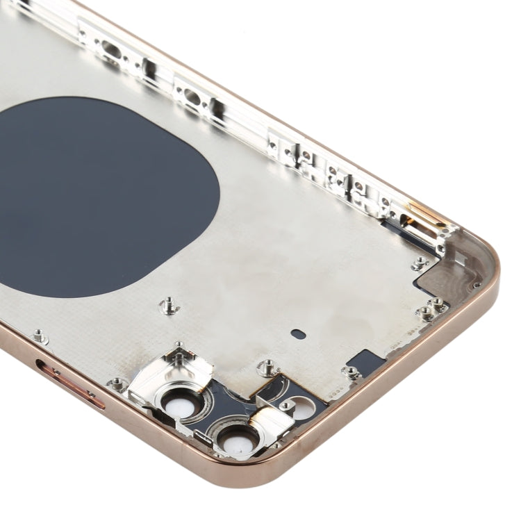 Cubierta de la Carcasa Trasera con apariencia de Imitación de iPhone 12 Pro Max Para iPhone XS Max (Dorado)