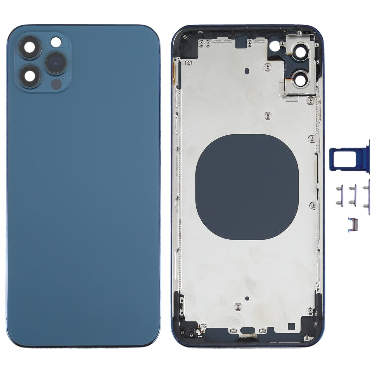 Cubierta de la Carcasa Trasera con apariencia de Imitación de iPhone 12 Pro Max Para iPhone XS Max (Azul)