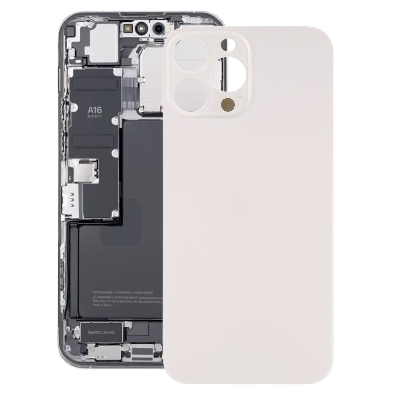 Cache Batterie Coque Arrière Apple iPhone 14 Pro Max Or