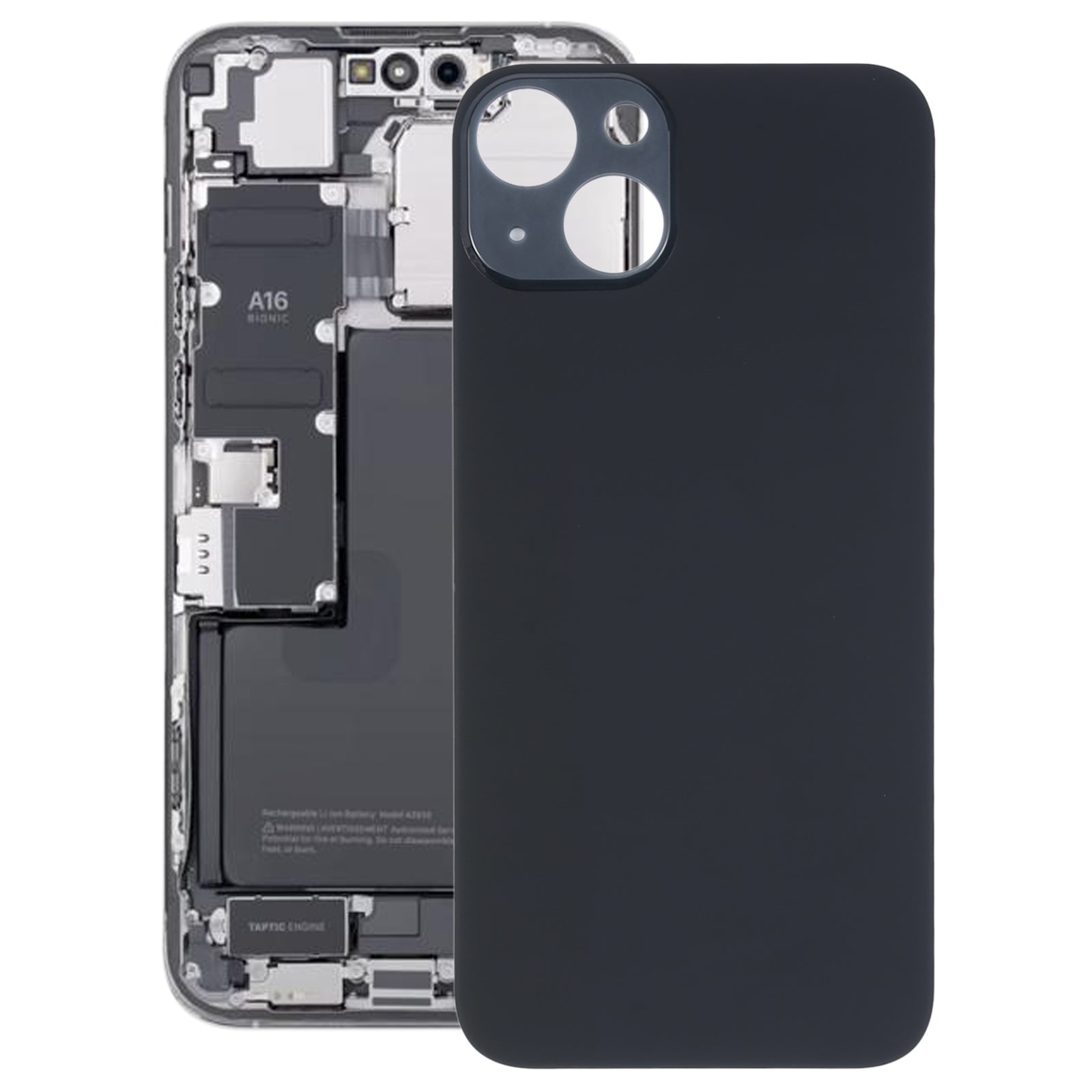 Cache Batterie Coque Arrière Apple iPhone 14 Noir