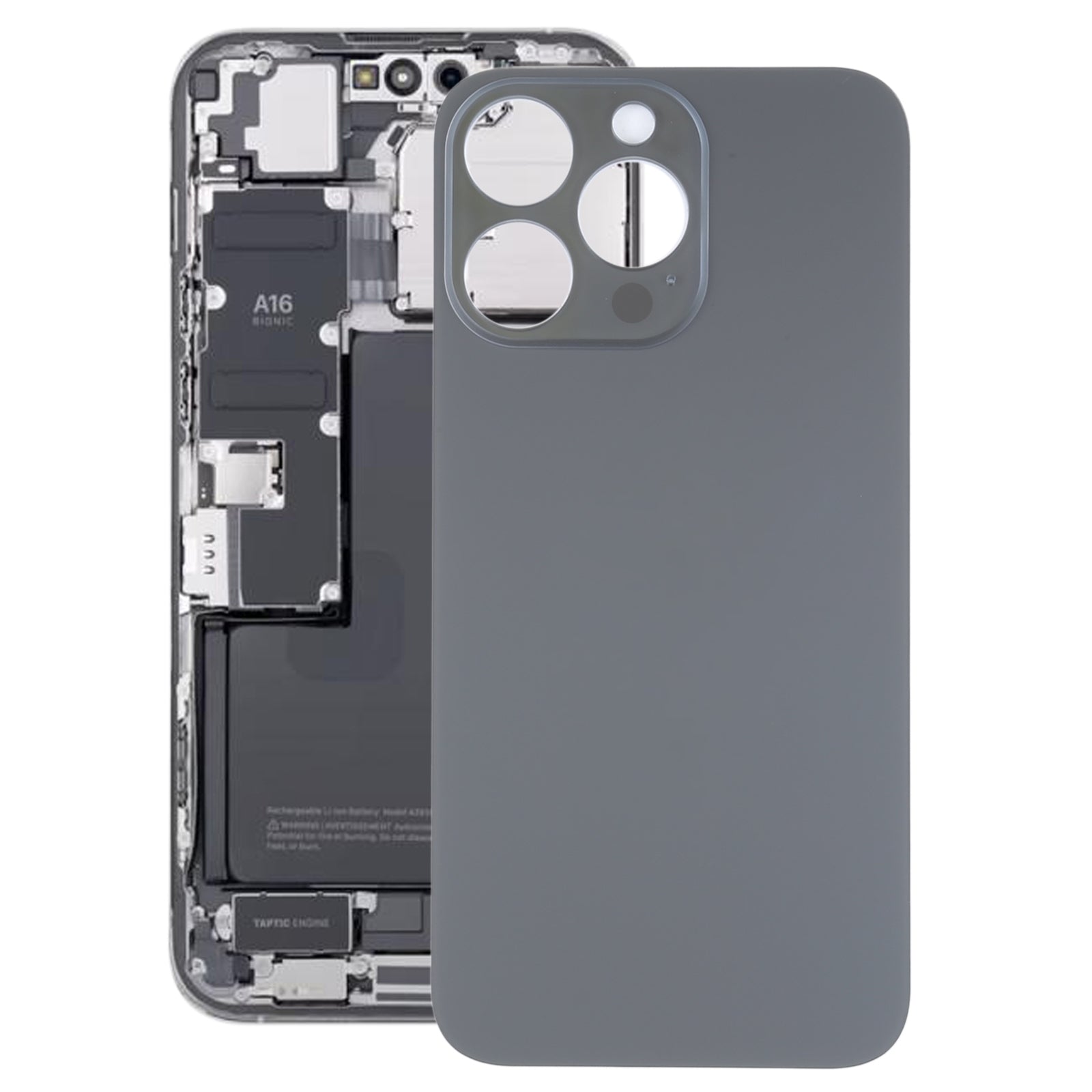 Cache Batterie Coque Arrière Apple iPhone 14 Pro Noir