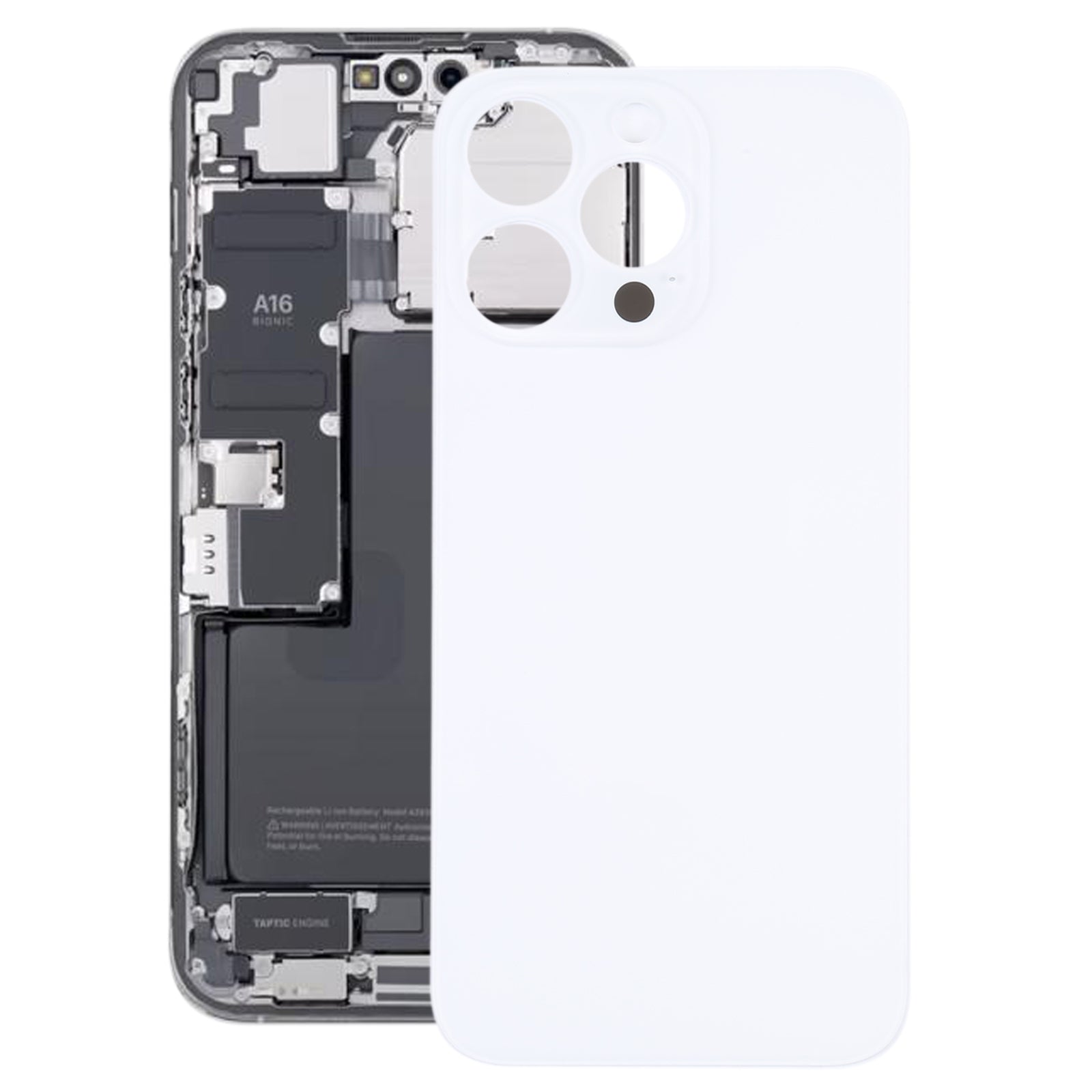 Battery Cover Back Cover Apple iPhone 14 Pro Silver