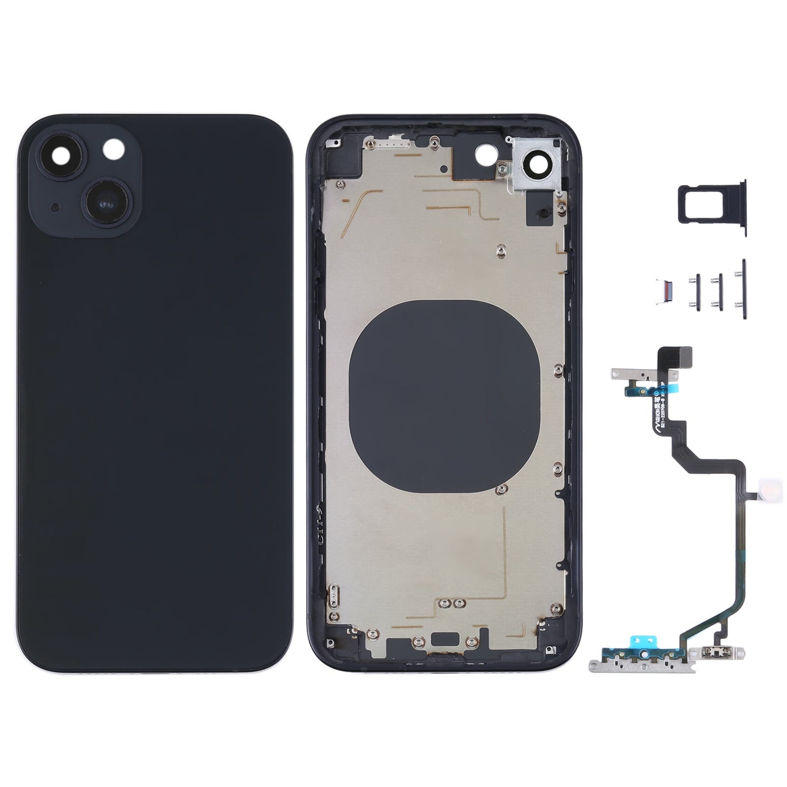 Carcasa Chasis Tapa Bateria Apple iPhone XR imitacion iPhone 14 Negro
