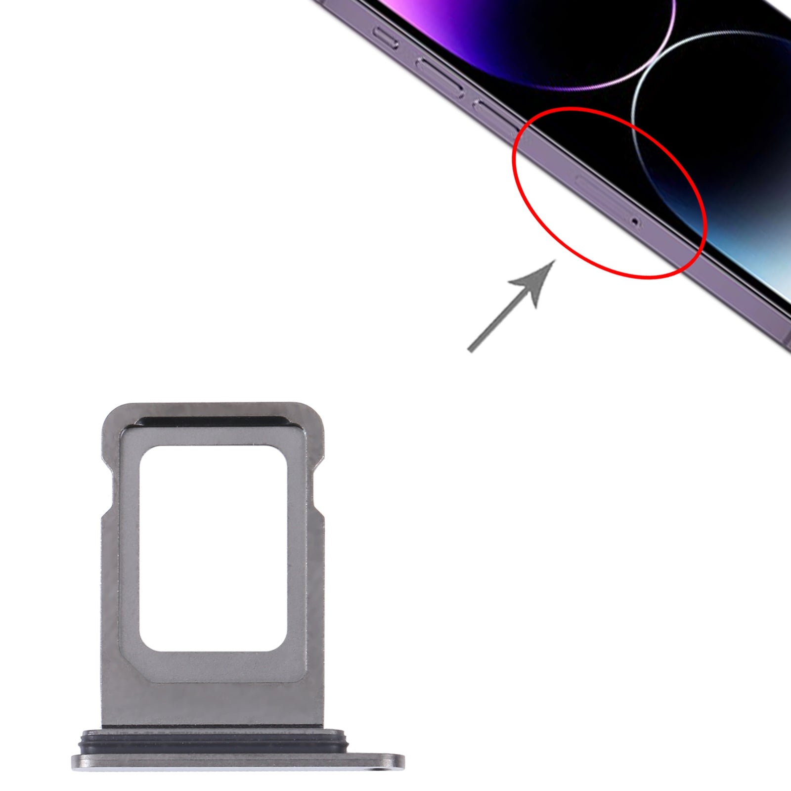 DUAL SIM SIM Holder Tray Apple iPhone 14 Pro Black