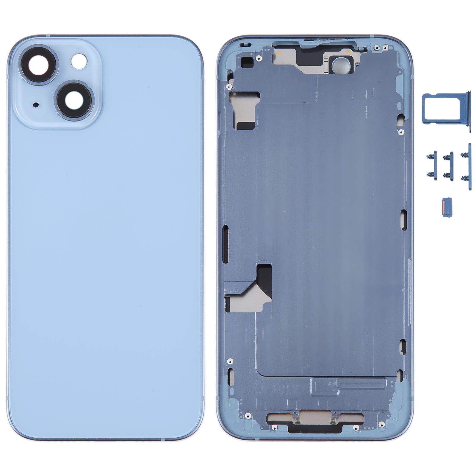 Tapa Bateria Back Cover + Marco Intermedio Apple iPhone 14 Azul